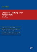 Cover Checkliste Spaltung einer Körperschaft