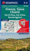 Cover KOMPASS Wanderkarte 2458 Firenze, Siena, Chianti, Val di Pesa, Val d'Elsa, Monteriggioni 1:50.000