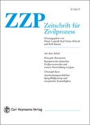 Cover Zeitschrift für Zivilprozess International. ZZP Int. Jahrbuch des... 29