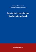 Cover Deutsch-Armenisches Rechtswörterbuch