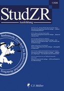 Cover StudZR Ausbildung 1/2026