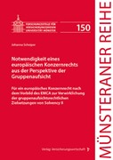 Cover Notwendigkeit eines europäischen Konzernrechts aus der Perspektive der Gruppenaufsicht
