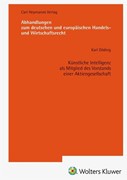Cover Künstliche Intelligenz als Mitglied des Vorstands einer Aktiengesellschaft (AHW 268)