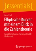 Cover Elliptische Kurven mit einem Blick in die Zahlentheorie