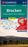 Cover KOMPASS Wanderkarte 455 Brocken, Nationalpark Harz, Oberharz 1:25.000