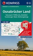 Cover KOMPASS Wanderkarte 750 Osnabrücker Land, NP TERRA.vita, Bielefeld, Teutoburger Wald, Wiehengeb. 1:50.000