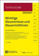 Cover Wichtige Steuererlasse und Steuerrichtlinien