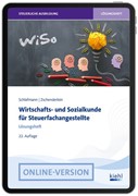 Cover Wirtschafts- und Sozialkunde für Steuerfachangestellte - Lösungsheft (Online-Version)