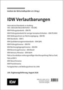 Cover IDW Verlautbarungen - 100. Ergänzungslieferung, August 2026
