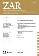 Cover Zeitschrift für Ausländerrecht und Ausländerpolitik – ZAR