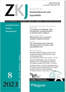 Cover Zeitschrift für Kindschaftsrecht und Jugendhilfe • ZKJ