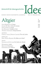Cover: , Zeitschrift für Ideengeschichte Heft X/1 Frühjahr 2016