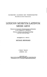 Cover: Bernhard, Michael, Lexicon Musicum Latinum Medii Aevi = Wörterbuch der lateinischen Musikterminologie des Mittelalters bis zum Ausgang des 15. Jahrhunderts = Dictionary of Medieval Latin Musical Terminology to the End of the 15th Century
