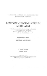 Cover: Bernhard, Michael, Lexicon Musicum Latinum Medii Aevi = Wörterbuch der lateinischen Musikterminologie des Mittelalters bis zum Ausgang des 15. Jahrhunderts = Dictionary of Medieval Latin Musical Terminology to the End of the 15th Century
