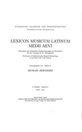 Cover: Bernhard, Michael, Lexicon Musicum Latinum Medii Aevi = Wörterbuch der lateinischen Musikterminologie des Mittelalters bis zum Ausgang des 15. Jahrhunderts = Dictionary of Medieval Latin Musical Terminology to the End of the 15th Century
