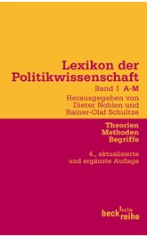 Cover: Nohlen, Dieter / Schultze, Rainer-Olaf, Lexikon der Politikwissenschaft Bd. 1: A-M
