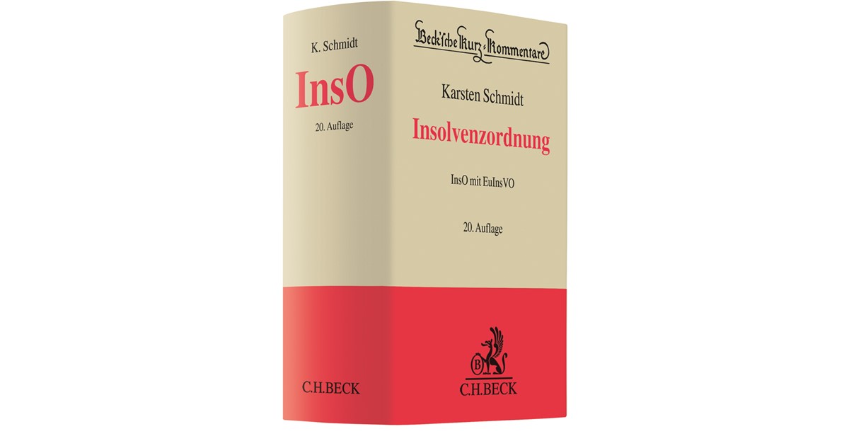 Schmidt | Insolvenzordnung: InsO | 20. Auflage | 2023 | Band 27 | beck ...