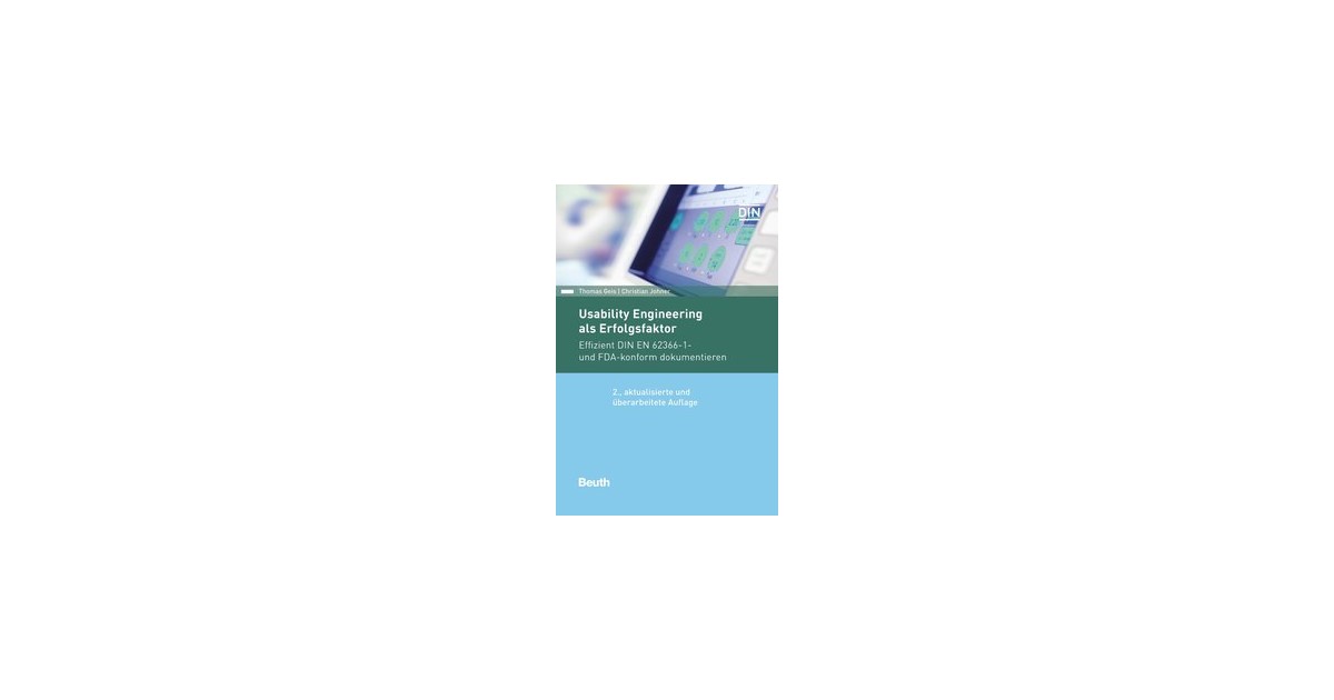 Thomas Geis / Johner | Usability Engineering als Erfolgsfaktor | 2 ...