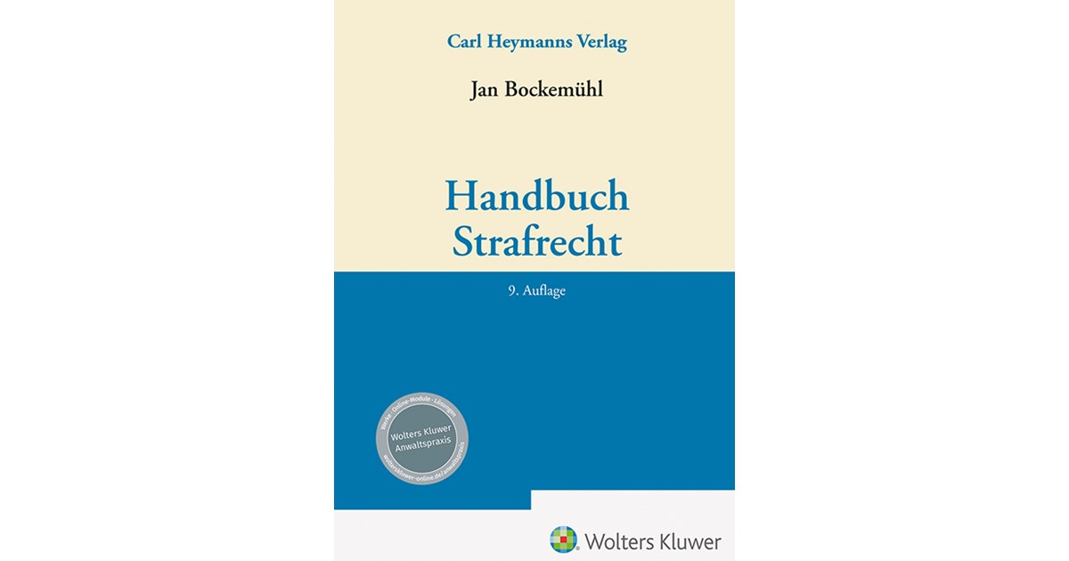 Bockemühl | Handbuch Strafrecht | 9. Auflage | 2024 | beck