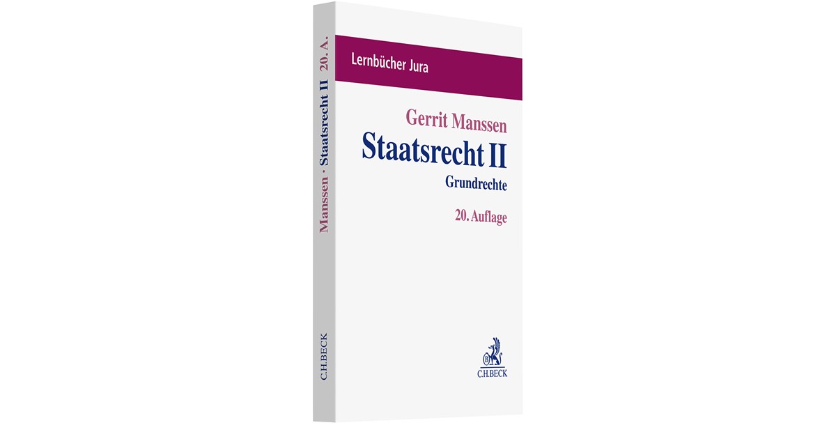 Manssen | Staatsrecht II | 20. Auflage | 2024 | beck-shop.de