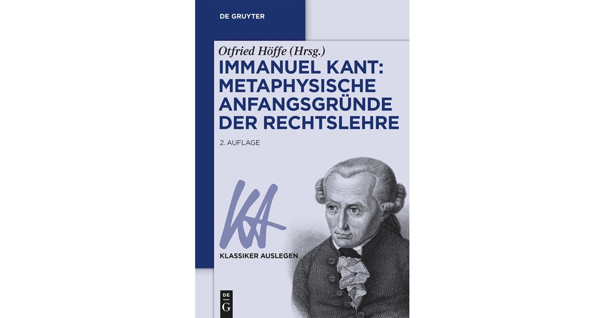 Höffe Immanuel Kant Metaphysische Anfangsgründe der Rechtslehre 2