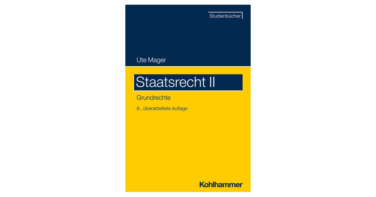 Mager | Staatsrecht II | 8. Auflage | 2024 | beck-shop.de