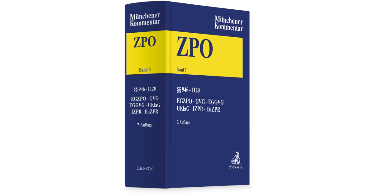 Münchener Kommentar zur Zivilprozessordnung: ZPO, Band 3: §§ 946