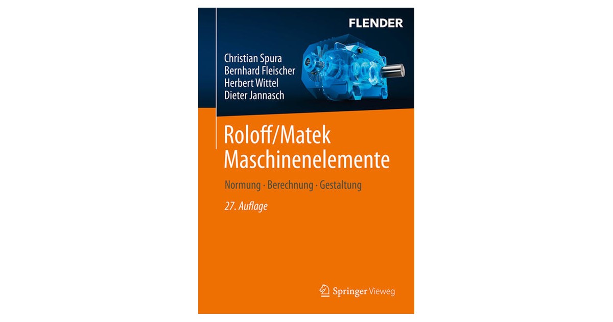 Spura / Fleischer | Roloff/Matek Maschinenelemente | 27. Auflage | 2025 ...