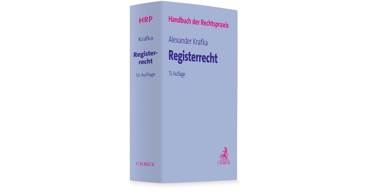 Krafka | Registerrecht | 13. Auflage | 2026 | Band 7 | beck-shop.de
