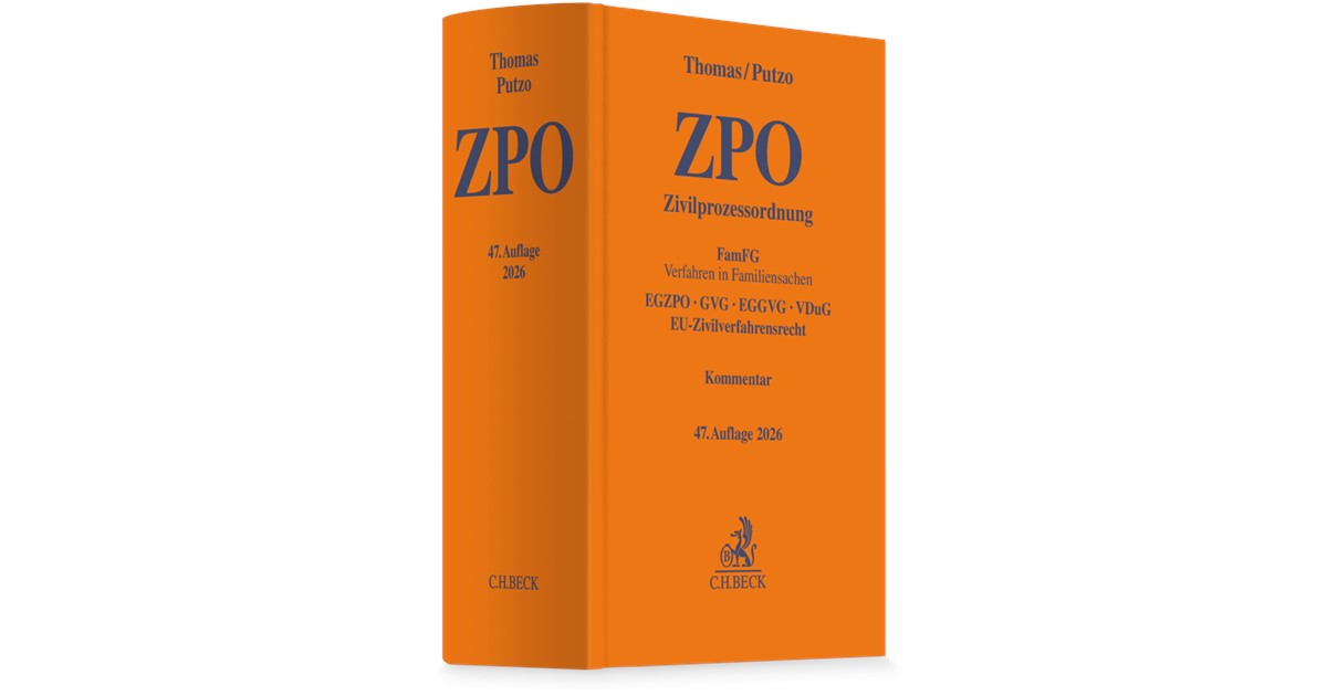 Thomas / Putzo | Zivilprozessordnung: ZPO | 47. Auflage | 2026