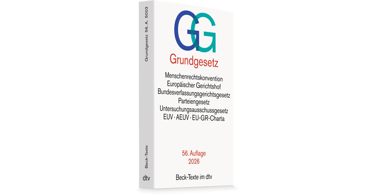 Grundgesetz: GG | 56. Auflage | 2026 | 5003 | beck-shop.de