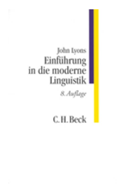 Cover: John Lyons, Einführung in die moderne Linguistik