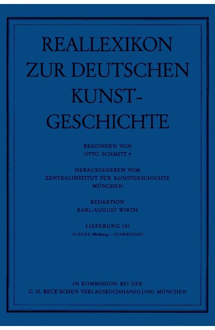 Cover: , Reallexikon Dt. Kunstgeschichte  101. Lieferung: Fläche (Werkzeug) - Flamboyant