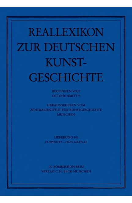 Cover: Otto Schmitt, Reallexikon Dt. Kunstgeschichte  109. Lieferung: Flussgott - Fons gratiae