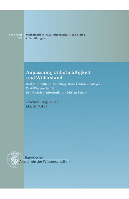 Cover: Joachim Hagenauer|Martin Pabst, Anpassung, Unbotmäßigkeit und Widerstand