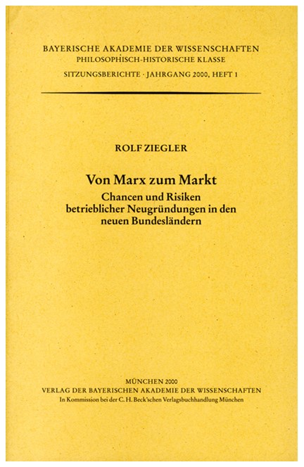Cover: Rolf Ziegler, Von Marx zu Markt