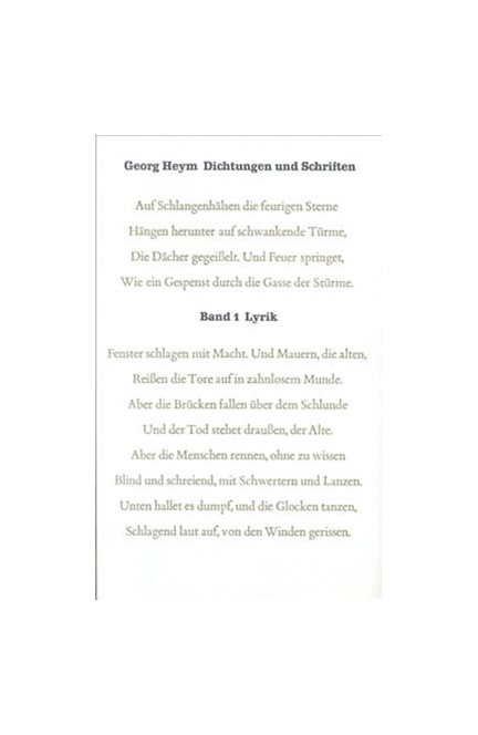 Cover: , Dichtungen und Schriften  Bd. 1: Lyrik