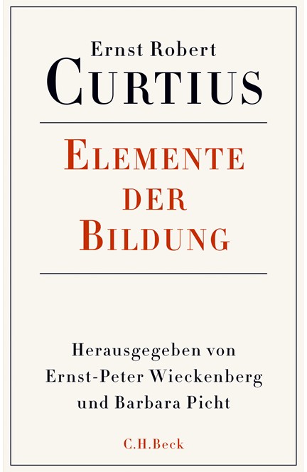 Cover: Ernst Robert Curtius, Elemente der Bildung