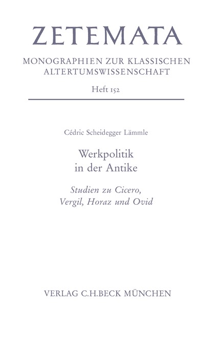 Cover: Cédric Scheidegger Lämmle, Werkpolitik in der Antike