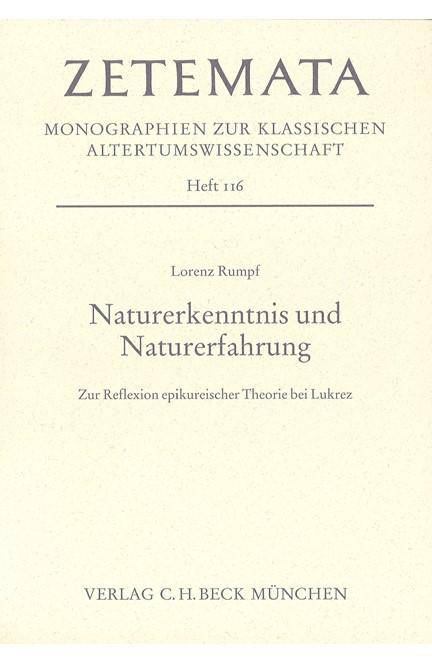 Cover: Lorenz Rumpf, Naturerkenntnis und Naturerfahrung
