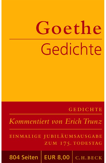 Cover: Johann Wolfgang von Goethe, Gedichte