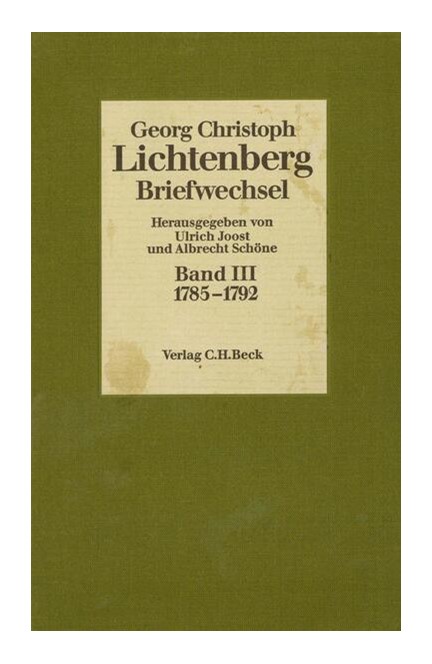 Cover: Georg Christoph Lichtenberg, Lichtenberg, Briefwechsel: 1785-1792