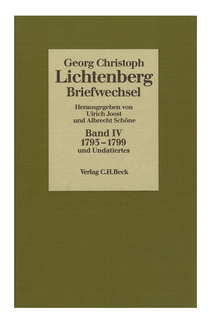 Cover: , Lichtenberg, Briefwechsel: 1793-1799