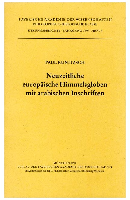 Cover: , Neuzeitliche europäische Himmelsgloben mit arabischen Inschriften