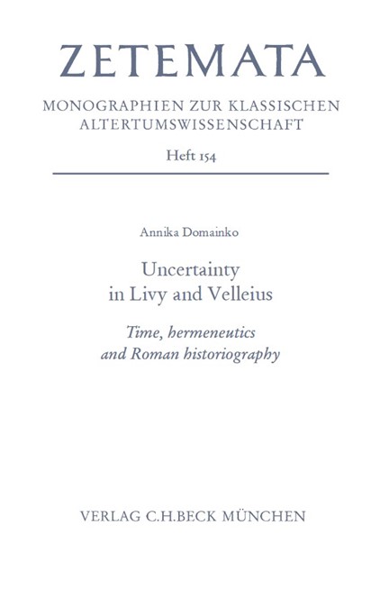 Cover: Annika Domainko, Uncertainty in Livy and Velleius