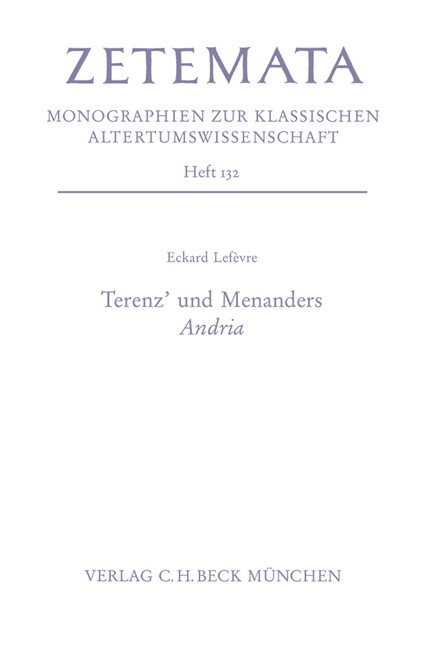 Cover: Eckard Lefèvre, Terenz' und Menanders Andria