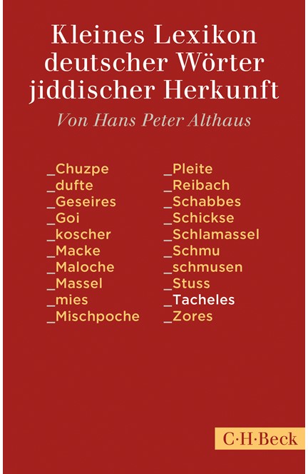 Cover: , Kleines Lexikon deutscher Wörter jiddischer Herkunft