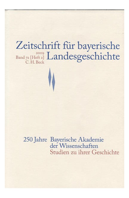 Cover: , Zeitschrift für bayerische Landesgeschichte Band 72 Heft 2/2009