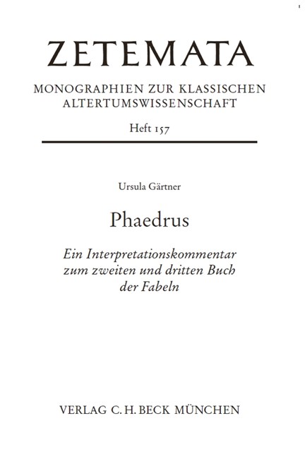 Cover: Ursula Gärtner, Phaedrus