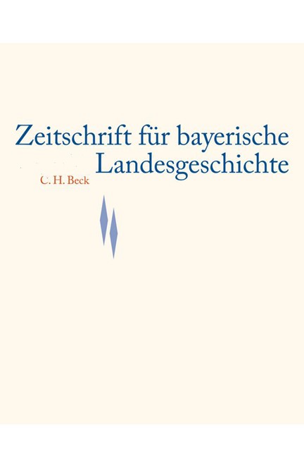 Cover: , Zeitschrift für bayerische Landesgeschichte Band 86 Heft 3/2023